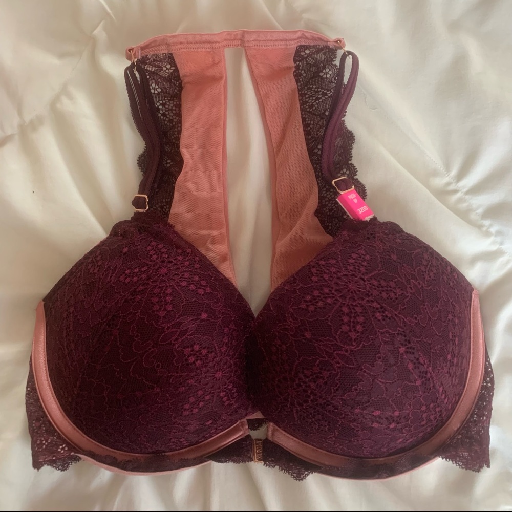brand new pink victoria secret push up bra